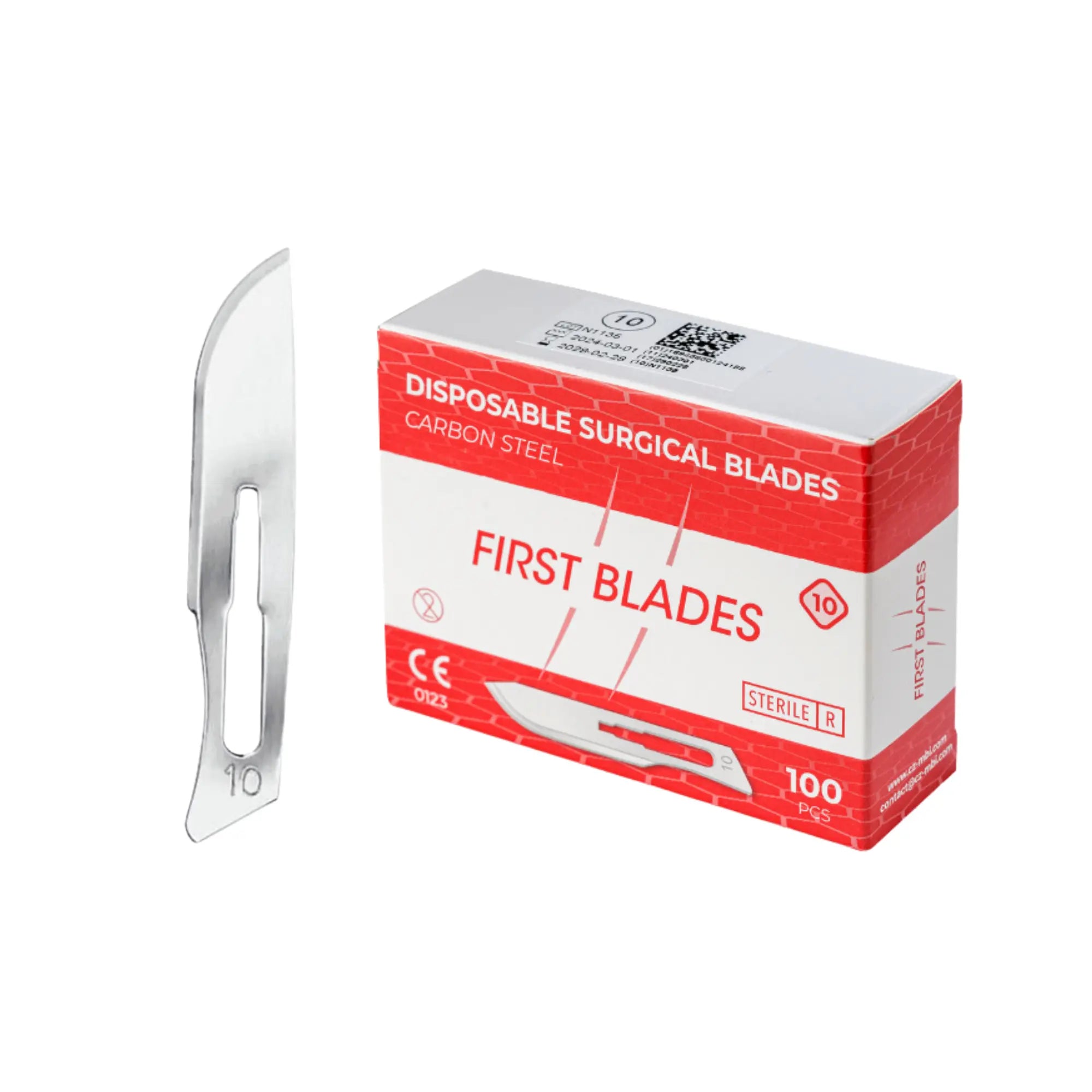 100 lames de bistouri stériles - First Blades First Blades  N-10