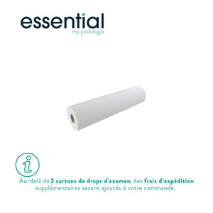 12 rouleaux Draps d'examen blancs - 132 formats - 2 Plis lisses Essential 