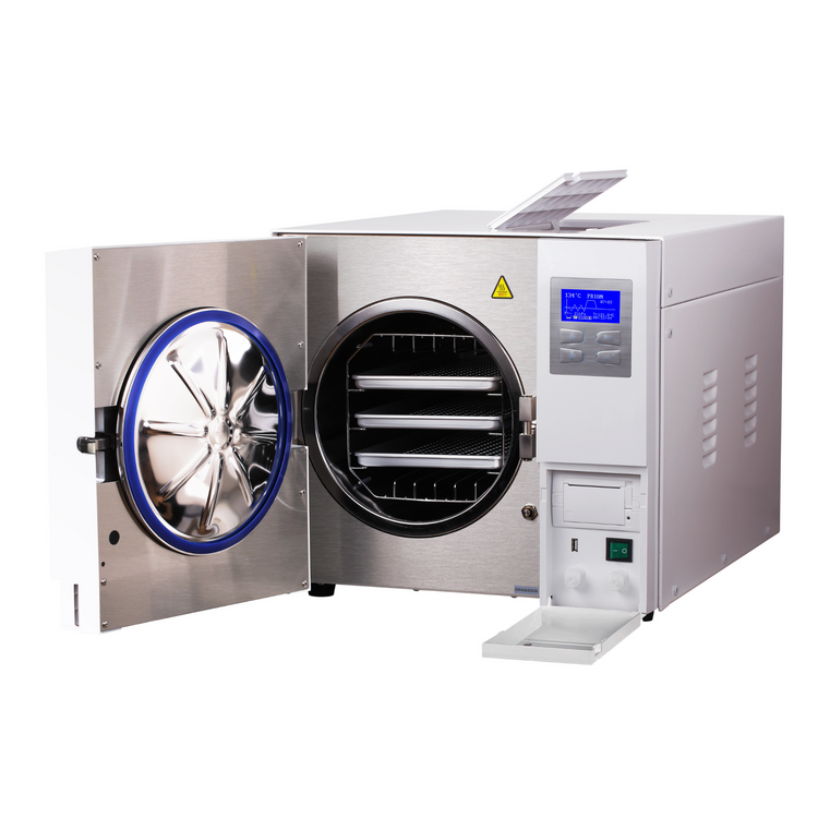 Autoclave blanc 12 Litres Classe B avec USB et imprimante intégrée