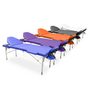 Table de massage pliante en aluminium 194 x 70 cm avec dossier inclinable - 5 coloris