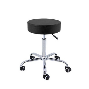 Tabouret sans dossier - Base chromée - 5 roues