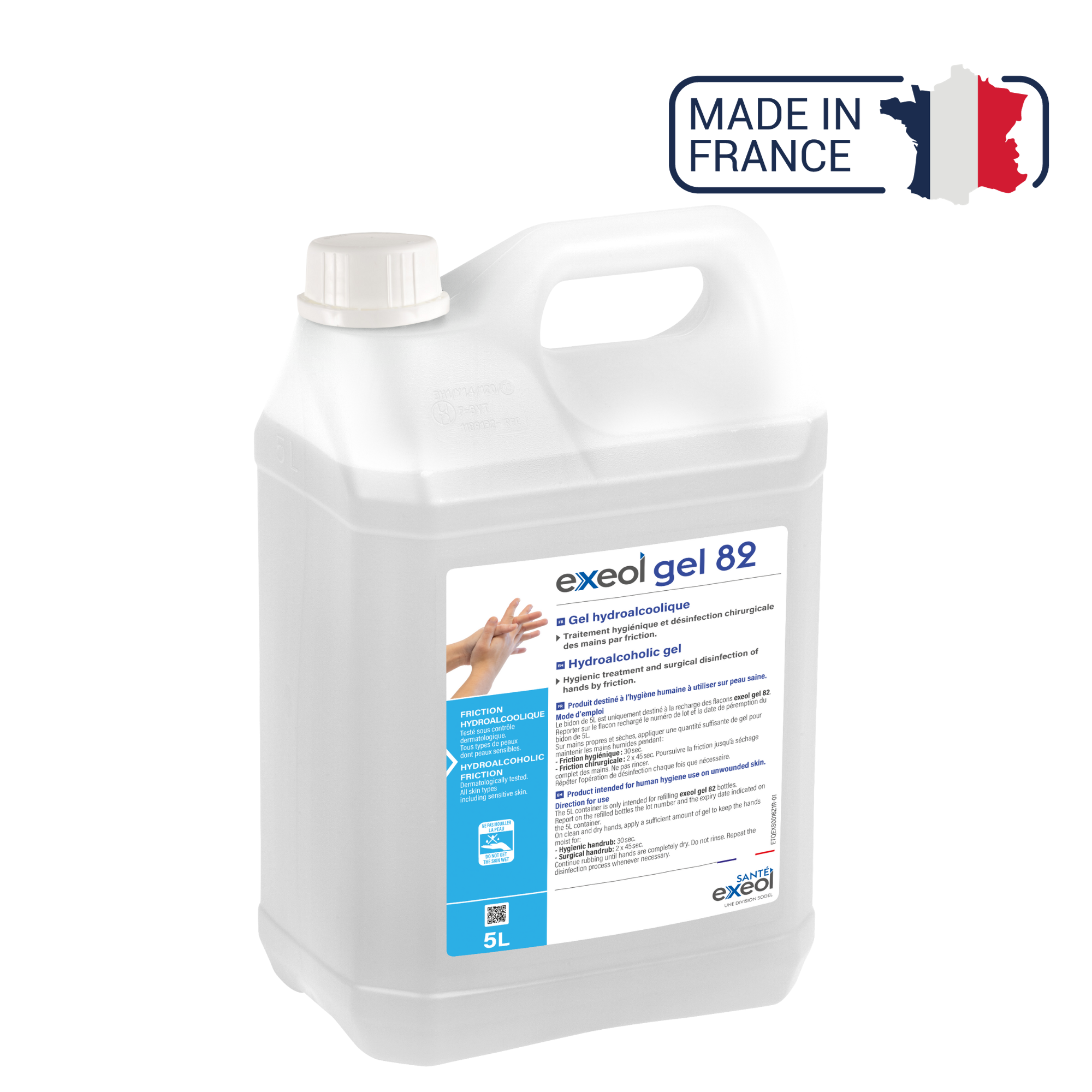 Gel hydroalcoolique -  Exeol Gel 82 - Sodel