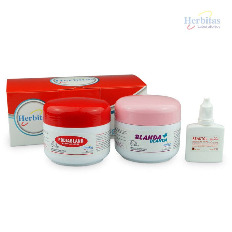 Kit Silicone orthoplastie Basic Mini - Blanda Blanda 50 g + Podiabland 50 g + Reaktol Celerix 30 ml - Herbitas