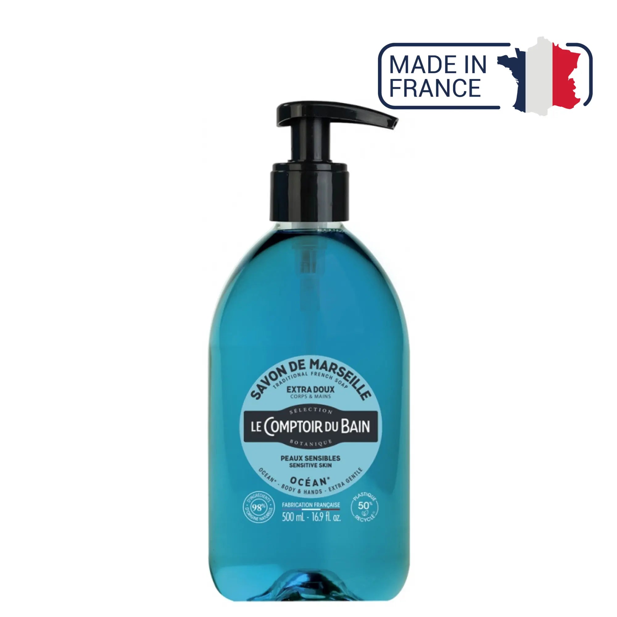 Jabón líquido de Marsella Ocean - 500ml - Le Comptoir du Bain