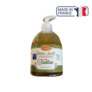 Savon liquide d'Alep Authentique Tradition 1% de Laurier - 500 mL - Alépia Alépia